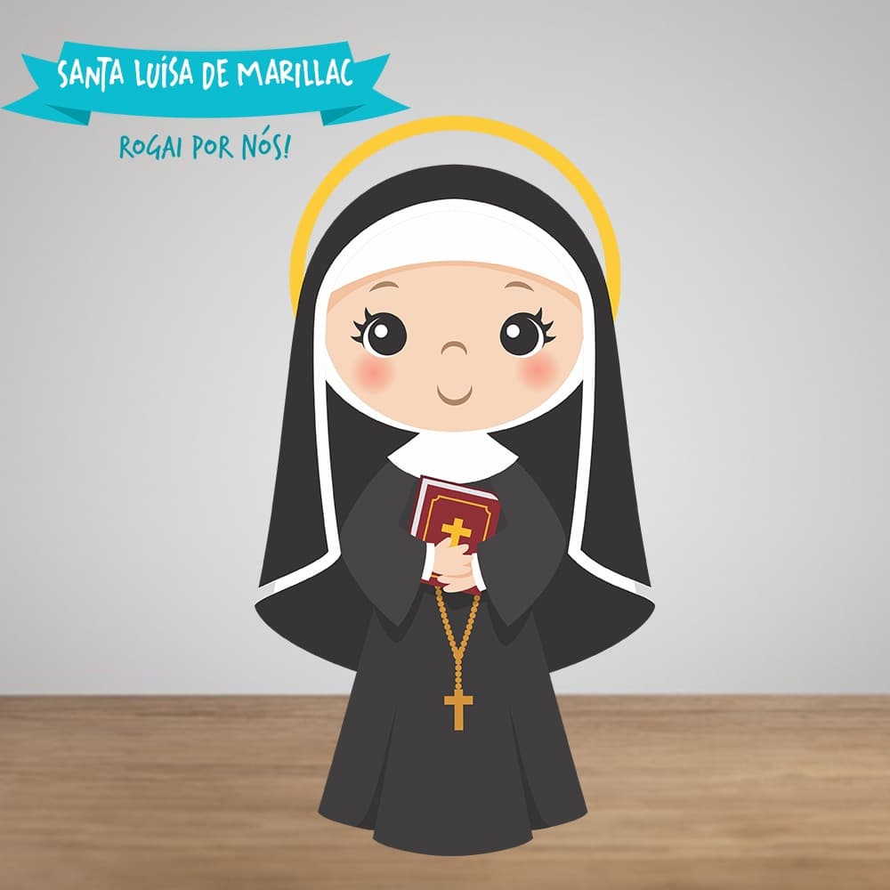 Almofada Naninha Santa Luísa de Marillac Padroeira das Obras Sociais