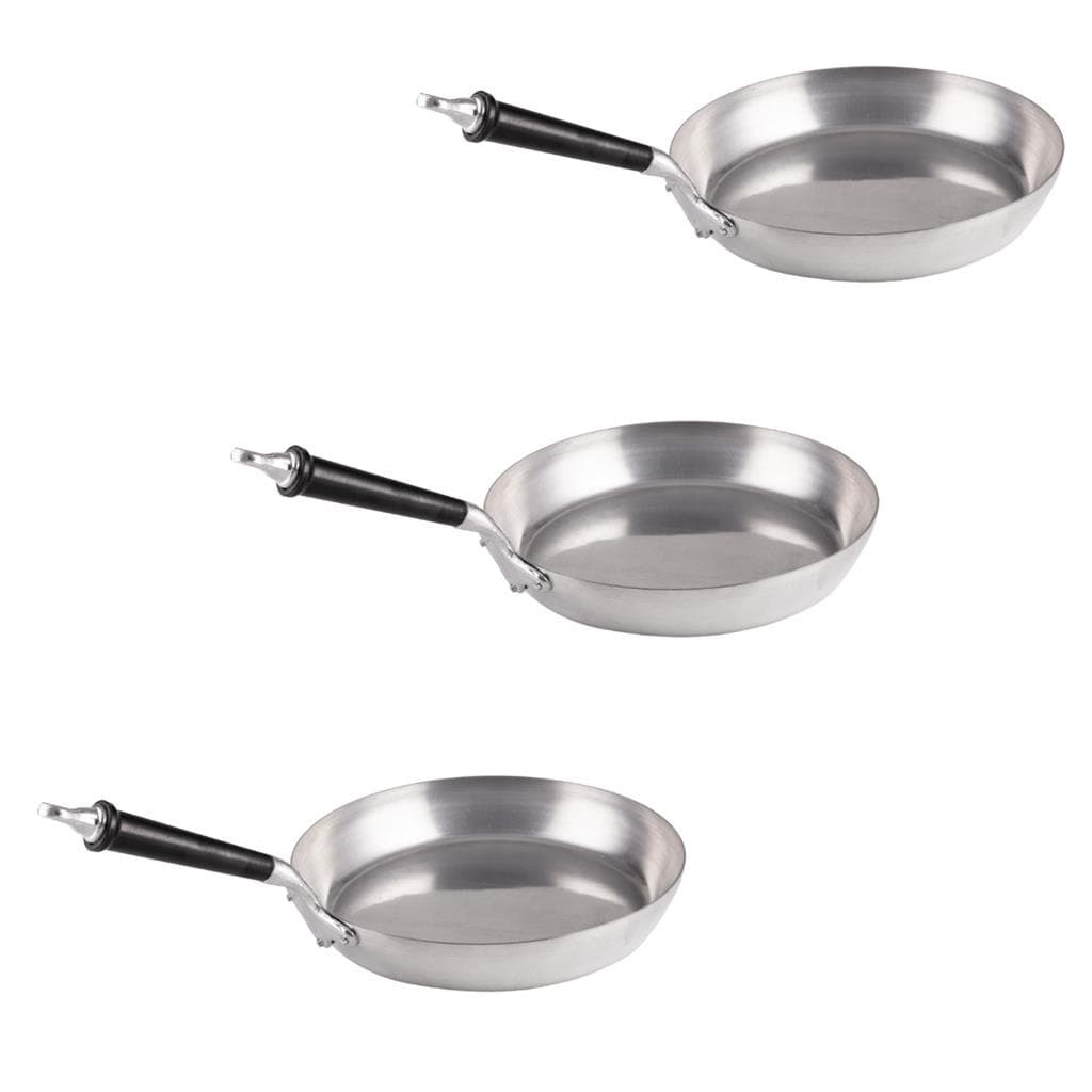 Kit com 3 Frigideiras para cozinha industrial hotel restaurante N 28 tamanho medio para massa