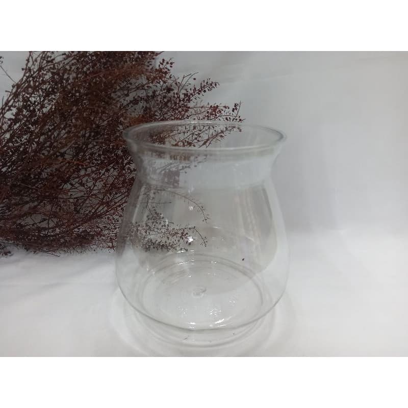 Vaso Redondo Transparente Aquário Plástico Decoração
