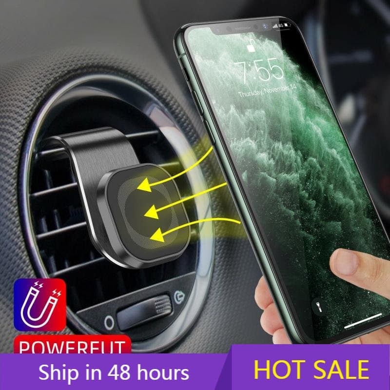 (Spot) Suporte Magnético Para Telefone Carro 360 ° De Montagem De Ventilação De Ar De Alta Qualidade Com Placa De Metal