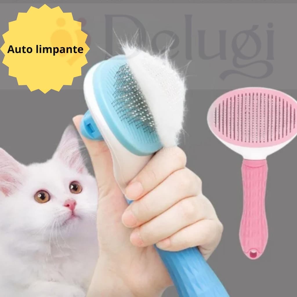 Escova Gatos Caes Rasqueadeira Tira Pelos Pet Massageadora