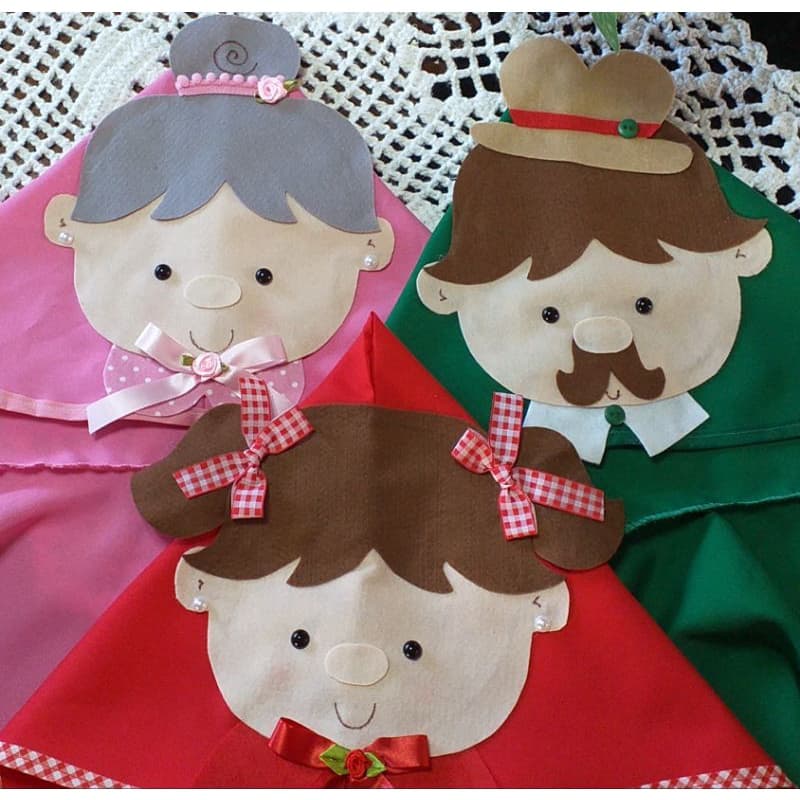 Capa fantasia Personagens da Chapeuzinho Vermelho - unidade