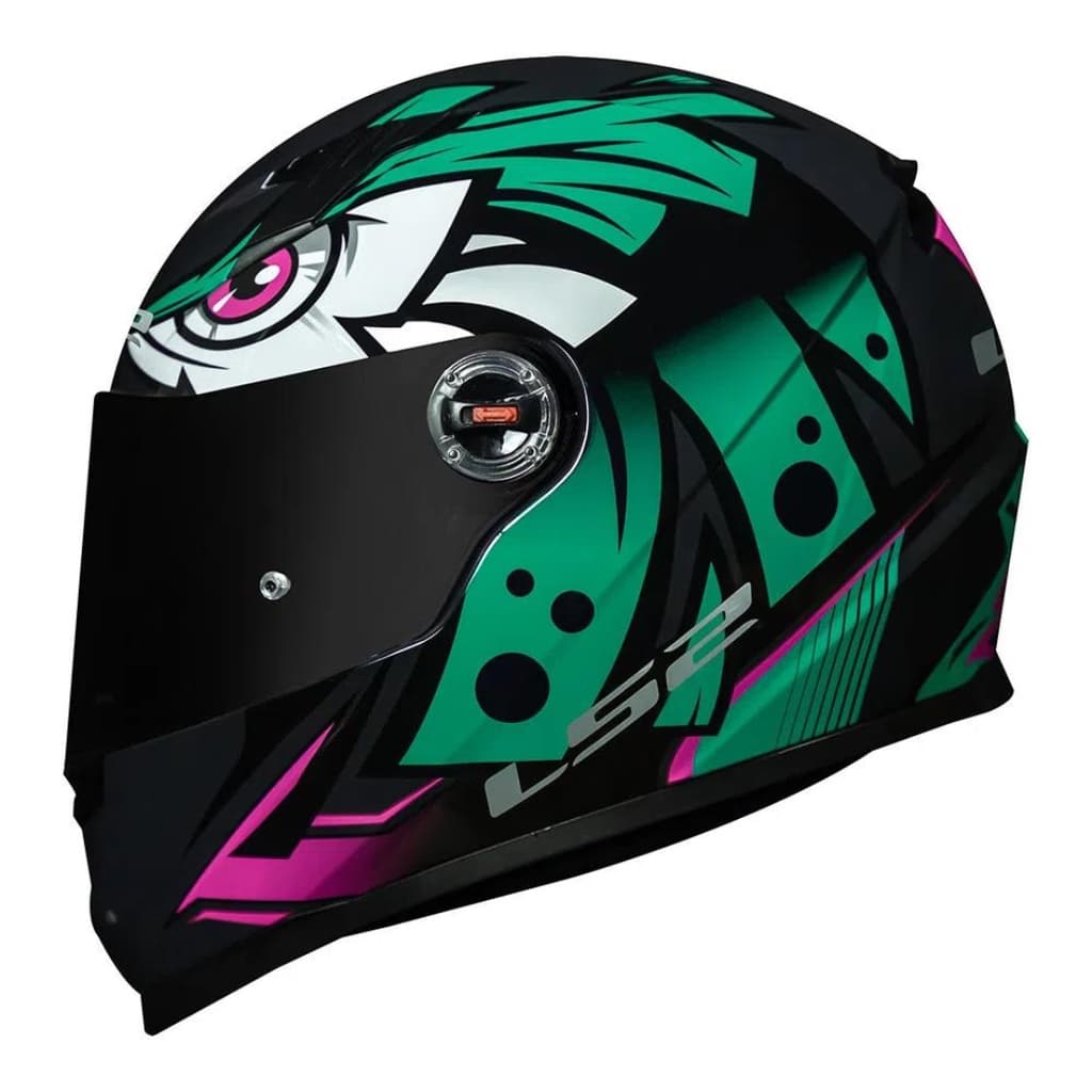 CAPACETE LS2 FF358 CLASSIC TRIBAL – Verde e Rosa