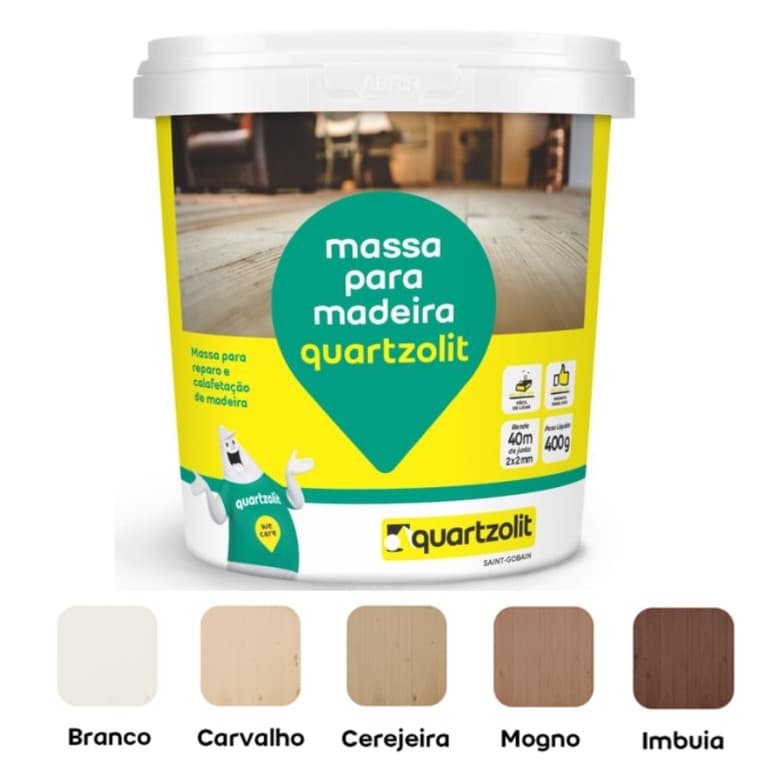 Massa Para Correção de Madeira Quartzolit - Cores