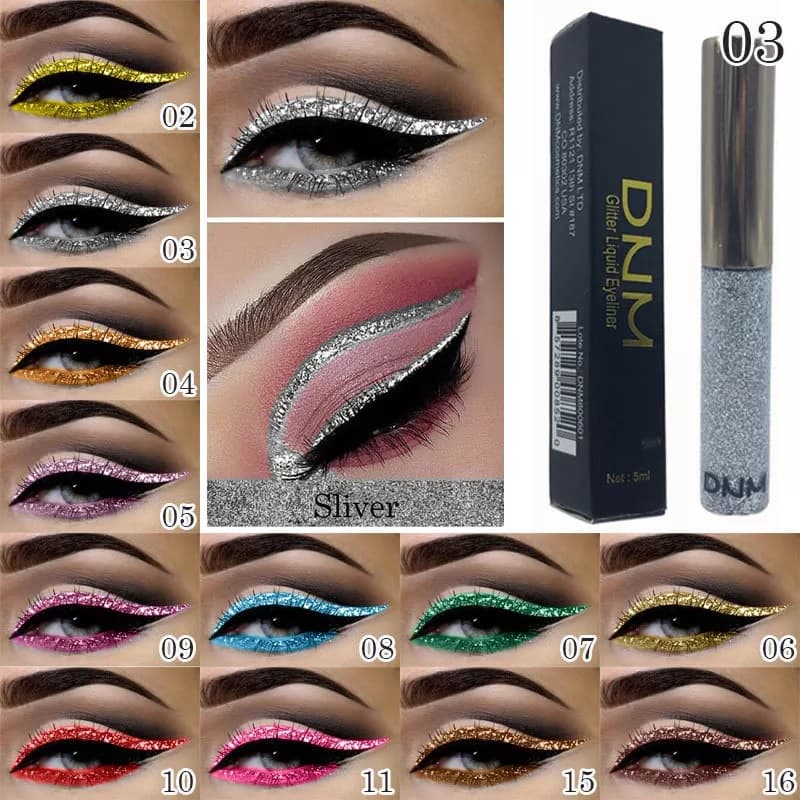 BELEZAMINHA | Delineador Glitter DNM - Delineador De Olhos Colorido | 1pç | Maquiagem | Makeup