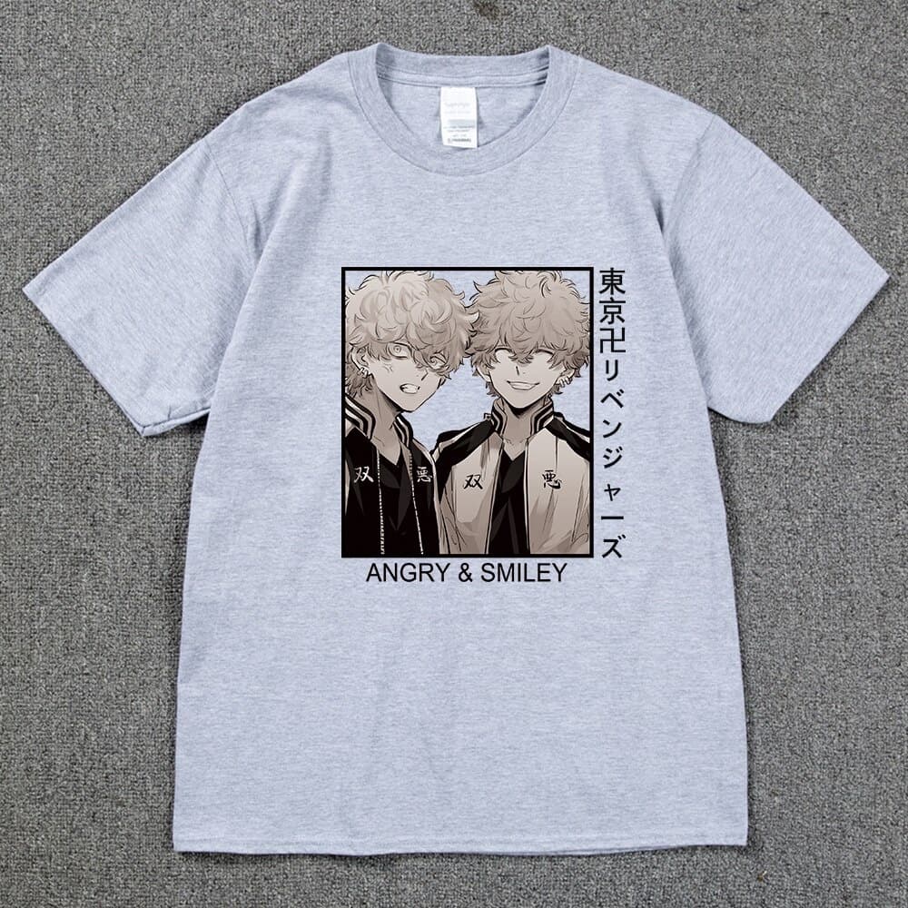 Camiseta Personagens Smile e Angry Anime Tokyo Revengers Anime