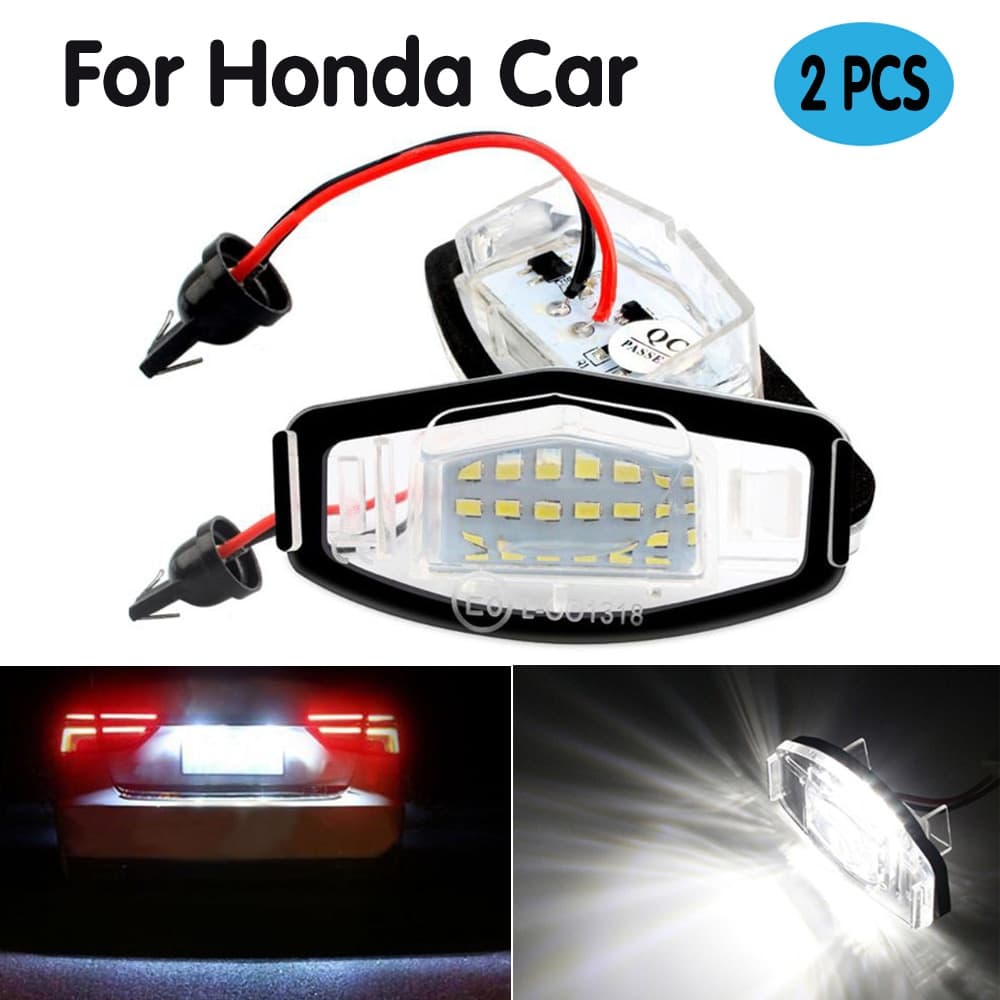 2 Pçs 6000k Para honda Iluminação led Número Do Carro Luzes Da Placa De Licença Lâmpada auto Luces Accord Legend Civic V