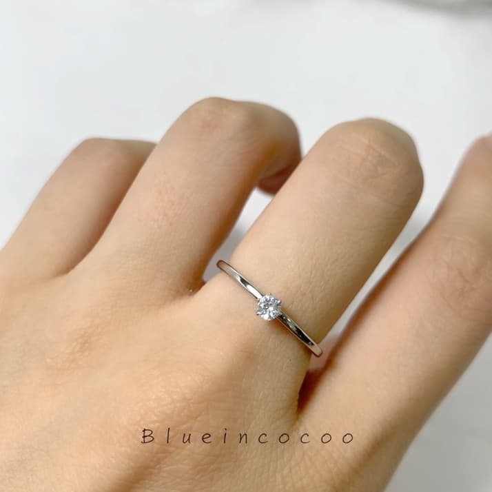 Anel Feminina Solitário 1.5mm/2mm /4mm Dourado e Prata em Aço inox 316L
