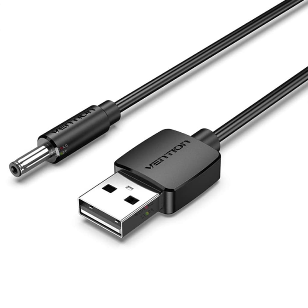 Cabo Energia USB A Para Dc 3,5mm Som Tv Box 50cm Vention