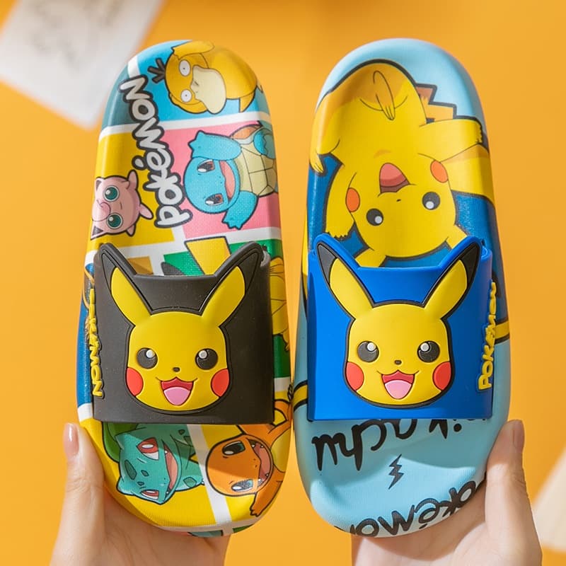 Pokémon Pikachu Chinelos Infantis Interiores Sandálias Em Linha Desenho Animado Fofo Meninos Meninas Grandes Crianças Antiderrapantes Tendência