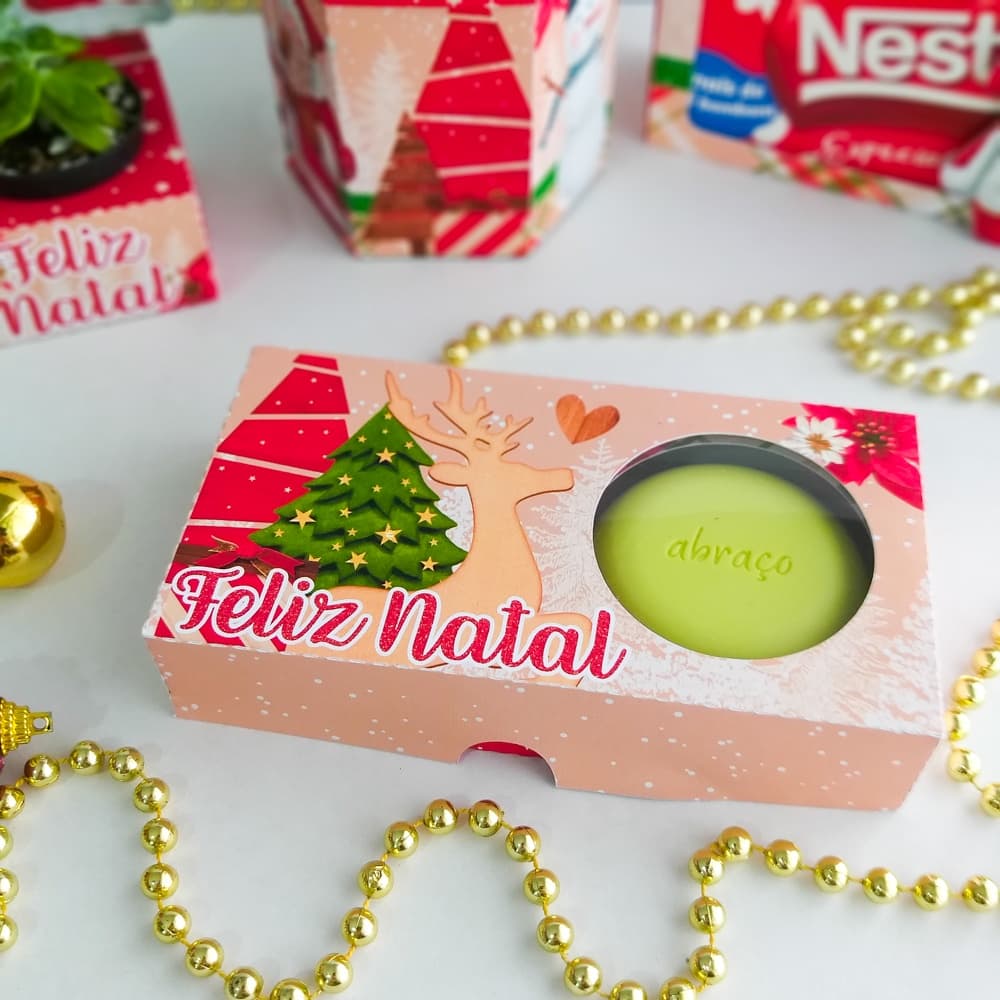 Caixinha Natal para Sabonetes Lembrancinha(NÃO ACOMPANHA O SABONTE)