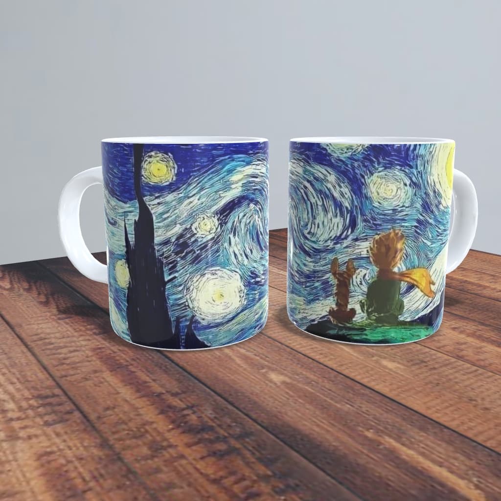Caneca Van Gogh Pequeno Príncipe Noite Estrelada