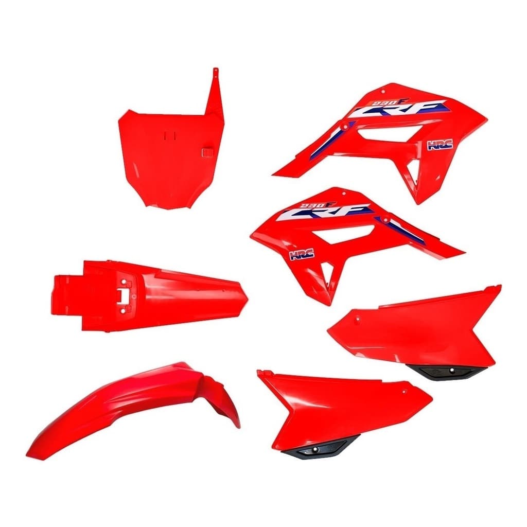Kit plástico CRF 230 F21 Rider Amx Completo C/ Number Plate Carenagem CRF230