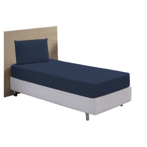 Jogo De Lençol Solteiro 2 Peças Poliéster Lençol Com Elástico + Fronhas 1,88 Mts x 88 Largura x 20 Cm Altura