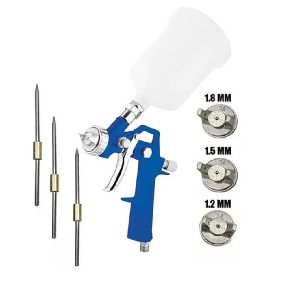 KIT 2 PISTOLAS DE PINTURA HVLP PROF 5457 TITANIUM + 3 BICOS