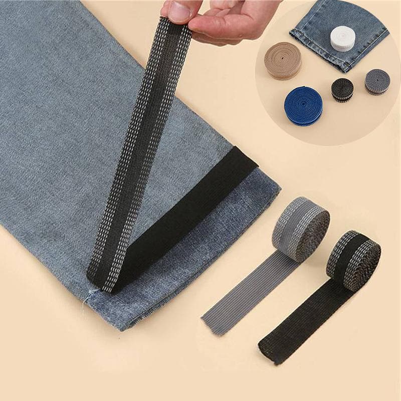 1/3/5/10M Calça Auto-Adesiva Boca Colar Ferro-on Borda Shorten Fita De Aquecimento Para Calças Saias De Vestuário DIY Tecido De Costura