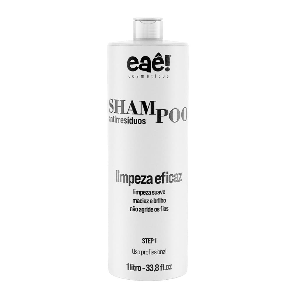 Shampoo Anti-Resíduos Limpeza poderosa 1000ml Pré Progressiva Profissional Eaê! Cosméticos