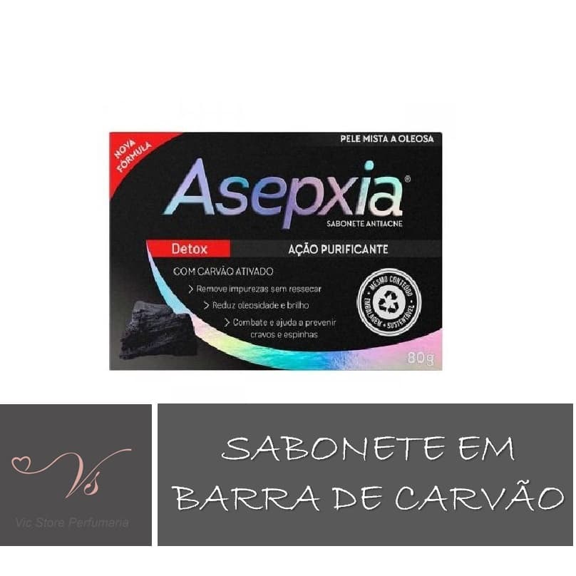 Sabonete Facial em Barra Asepxia Antiacne Detox com 80g