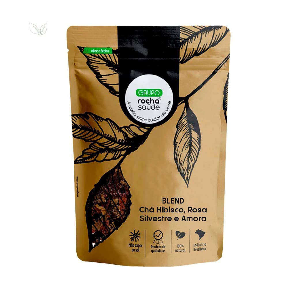Blend Chá Hibisco, Rosa Silvestre & Amora 100% Natural Alta Qualidade
