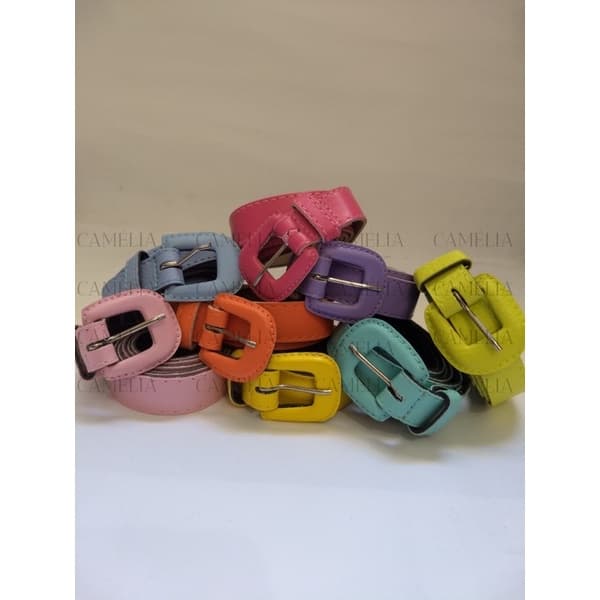 Cinto Fino Feminino Mini Colorido Costura Candy Colors