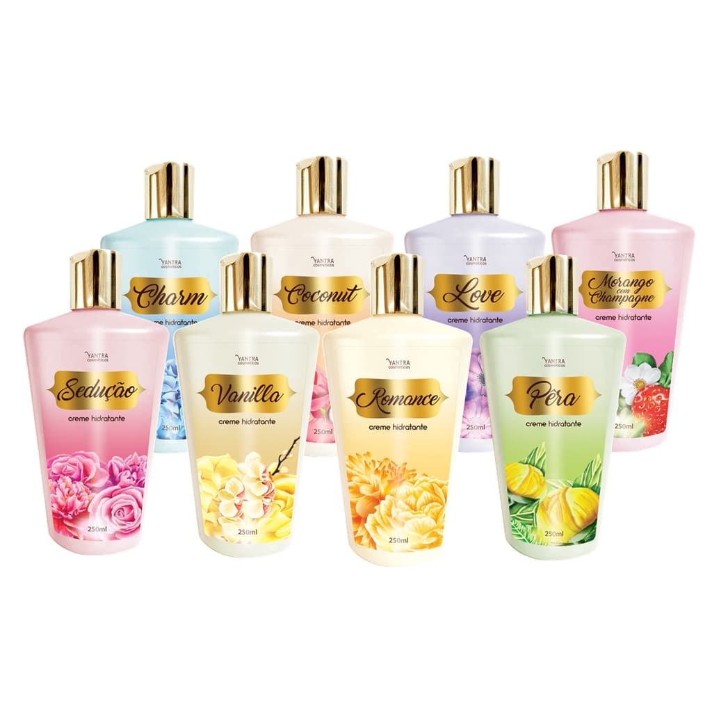 Creme Hidrante Corporal 250 ml - Diversas fragrâncias - Yantra Cosméticos