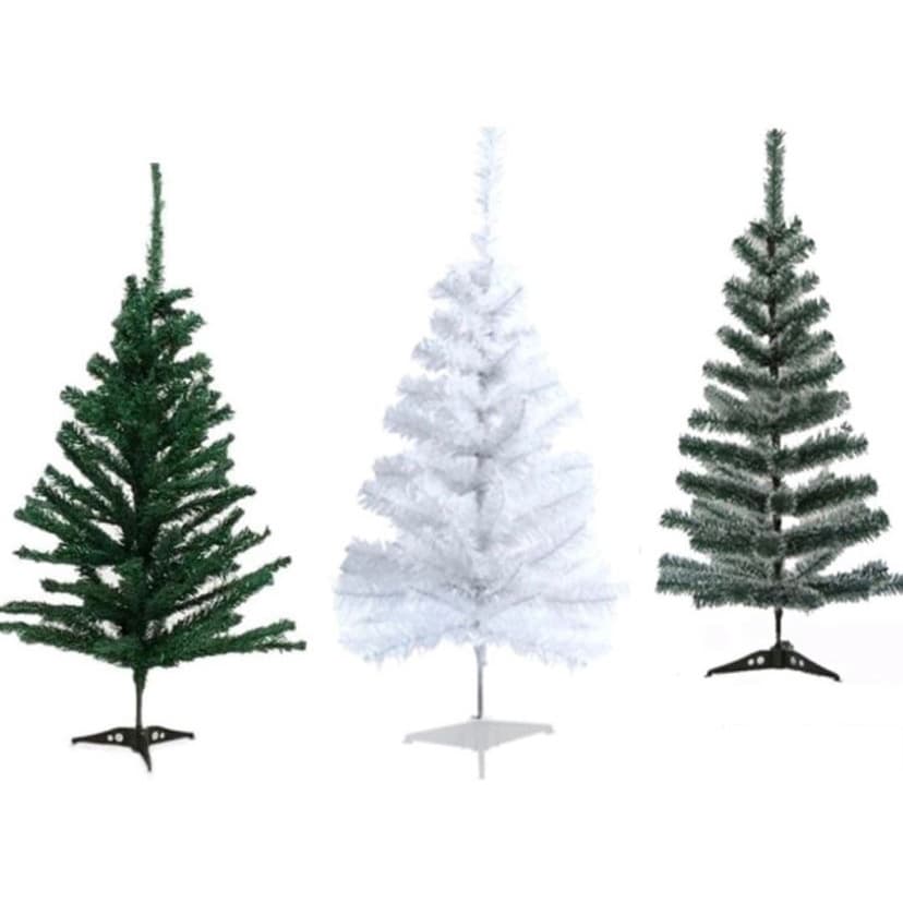 Árvore de natal 90cm verde, branca ou nevada com 90 galhos - arvore de natal média/ pequena