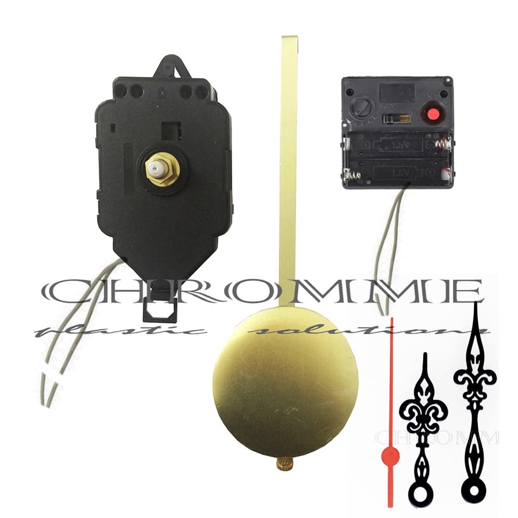 Kit de Máquina / Mecanismo De Relógio De Pendulo Musical com Ponteiro Colonial - Kit Completo