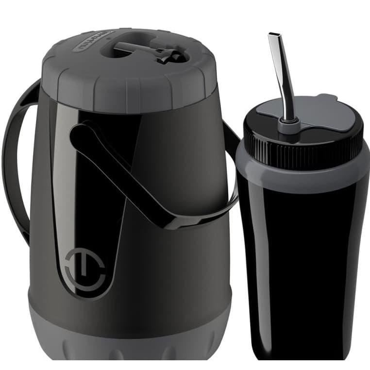 Kit Tererê - com Garrafa-Jarra-Bomba-Cuia Paiva 2,5L Copo Térmico 650ML