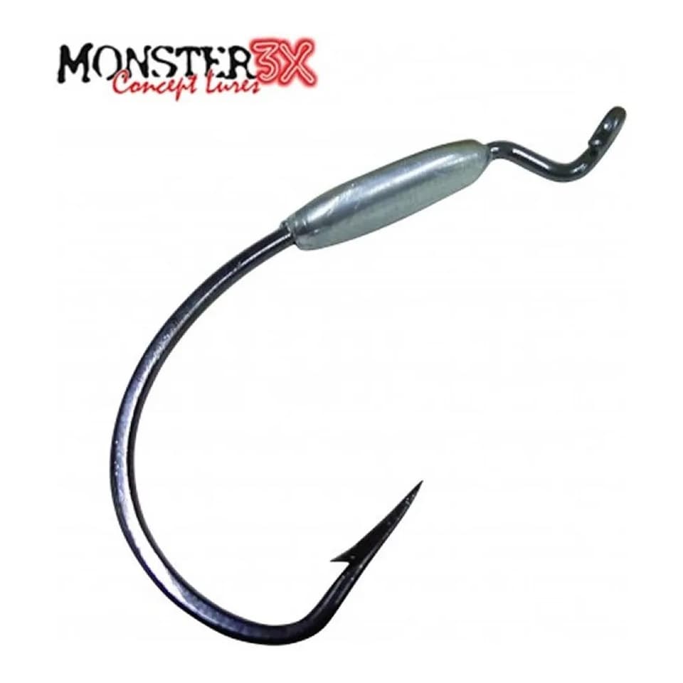 ANZOL OFFSET EWG LASTREADO MONSTER 3X 6/0 3,0GR ISCA SOFT - 3 UNIDADES