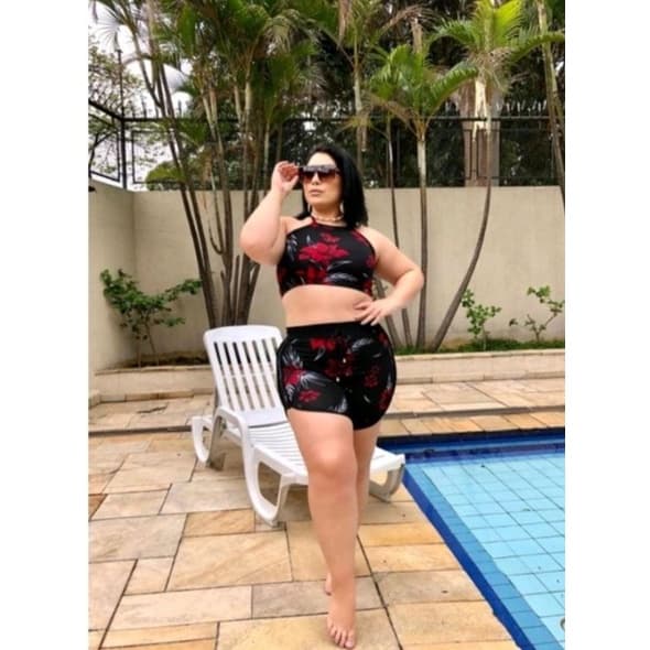 CONJUNTO 2 PEÇAS (CROPPED + SHORTS) KIT PRAIA