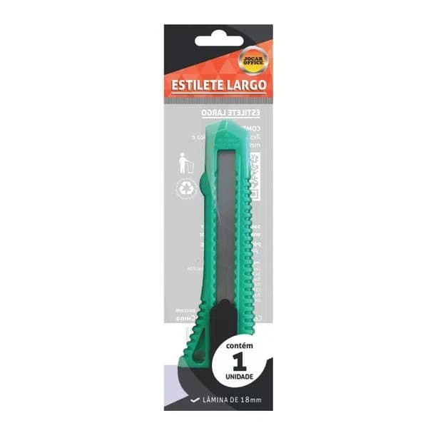 Estilete Retrátil 6" Polegadas - Jocar Office Estilete profissional Estilete profissional para corte de papelão fios plásticos tecido