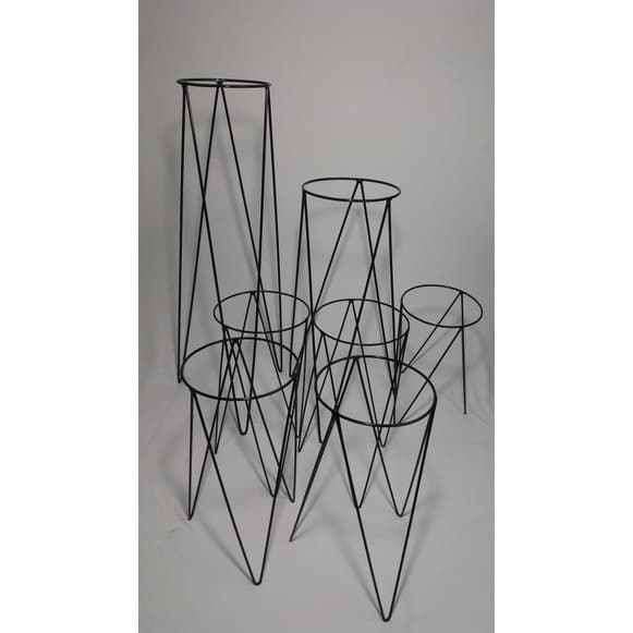 kit sete  suportes tripé chão para vasos de jardinagem decorações área interna ou externa 4.2mm
