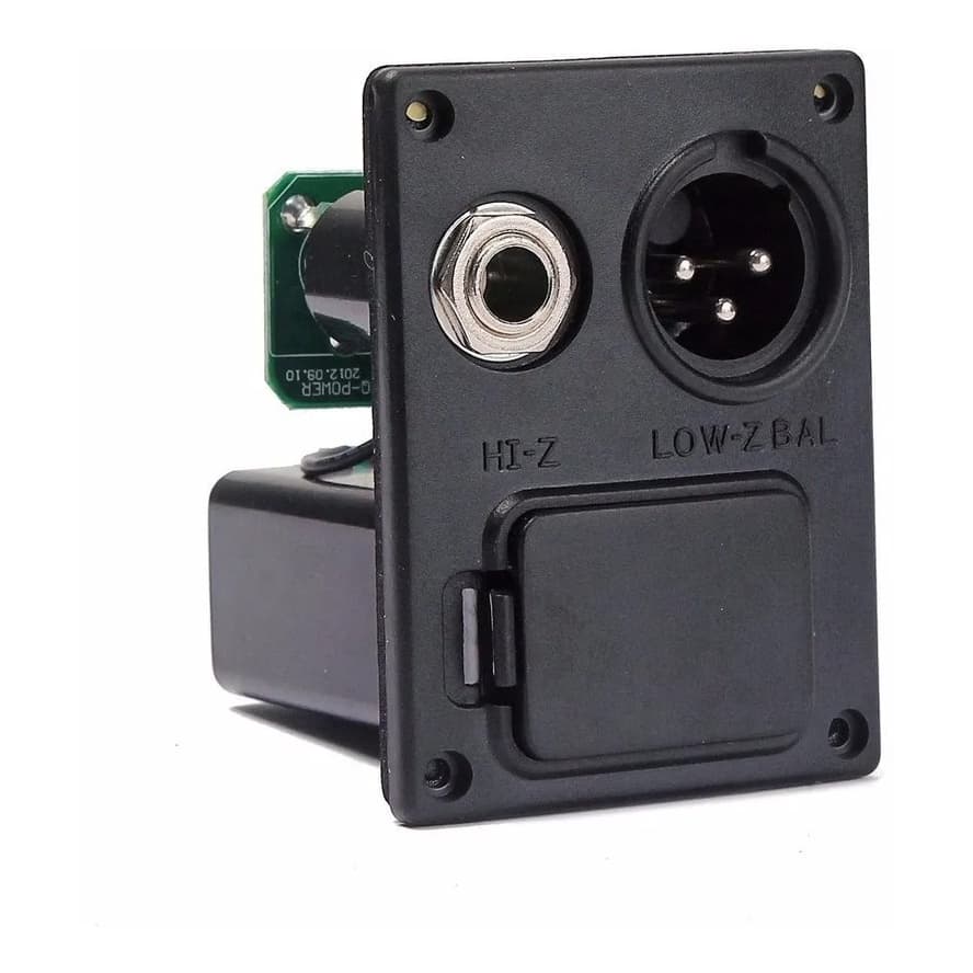 Case Box Bateria 9v Violao Balanceado Xlr C/ Jack E Circuito