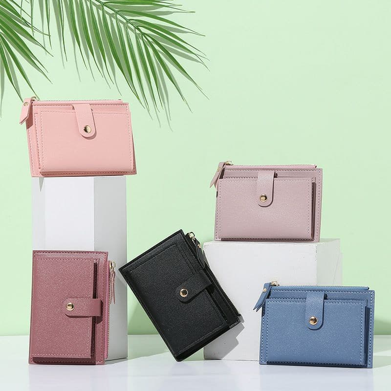 Nova Moda Mulheres De Couro PU Carteira Ferrolho Coin Purse Bolso Com Zíper 6399