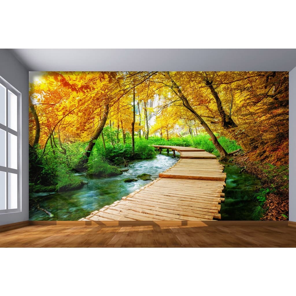 Papel de Parede - Adesivo Decorativo - Painel Fotográfico Decoração 3D Cachoeiras Cascatas Paisagens HD - NCH 201