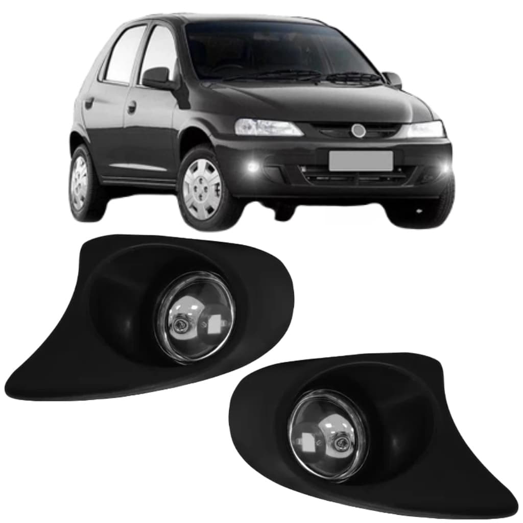 Par Farol Auxiliar Chevrolet Celta 2000 ate 2006 Vidro