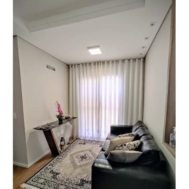 1 Cortina Trilho Suisso com forro 6,00 x 2,60 Microfibra com Gaze de Linho para sala ou para quarto