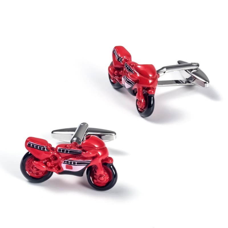 Acessórios de moda, abotoaduras novas de alta qualidade, modelo de corrida de motocicleta, abotoaduras de metal, abotoad