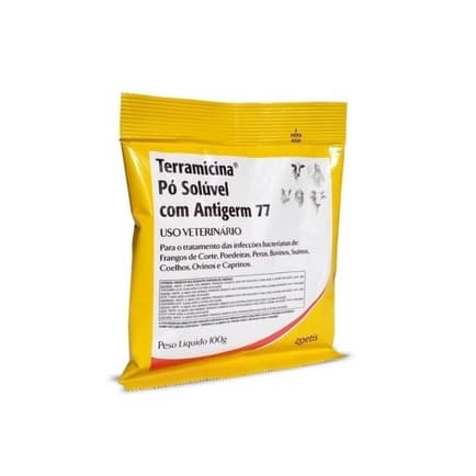 Terramicina em pó envelope 100g com Antigerm 77.
