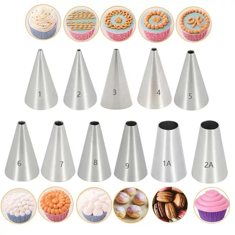 Bicos Para Saco De Confeiteiro Redondo Creme Dicas Decoração De Bolo Macaron De Pastelaria Bolos