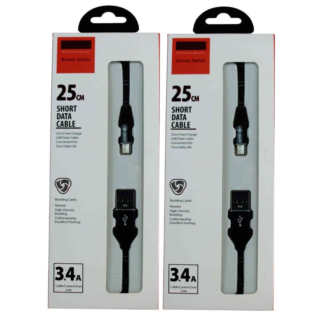 Cabo Micro USB V8 carregador e dados para celular - Kit de cabos 25cm
