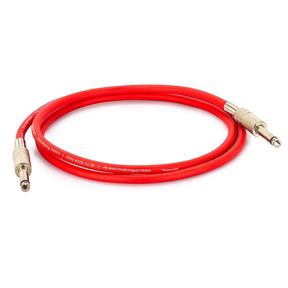 Cabo P10 Para P10 Mono - Vermelho - 4 Metros- Cirilo Cabos