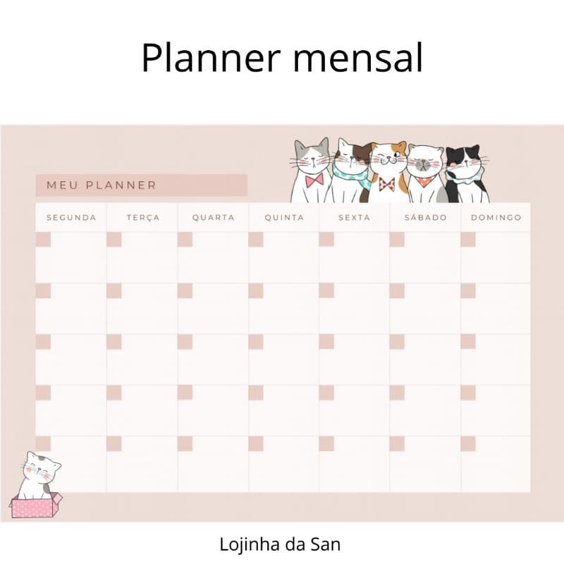 planner mensal,  vários modelos, agenda escolar, papelaria  kawaii material escolar faculdade estudos luapo *15