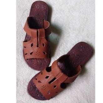 sandália chinelo de couro legítimo artesanal