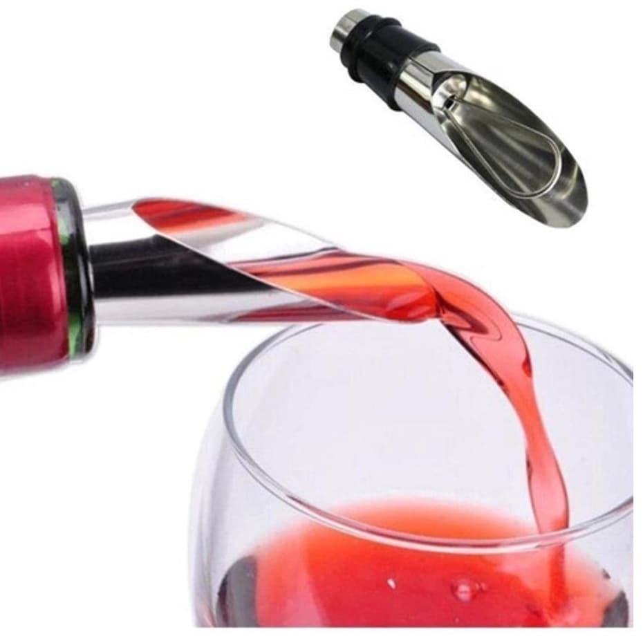 Bico Dosador com Tampa para Vinho e Bebidas -Salva Gotas Inox