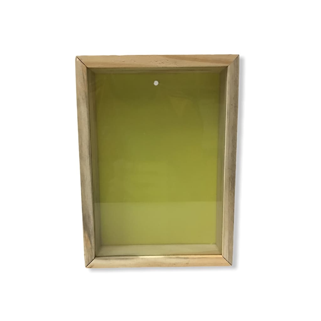 CDA Quadro Cofre Em Branco Madeira Dinheiro Vidro Decoração Moedas