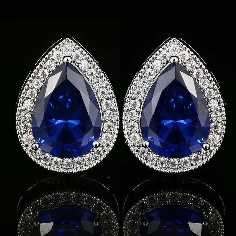 Acessórios de Moda: Abotoaduras Clássicas Mais Vendidas, Abotoadura de Cristal Zircônia em Forma de Gota para Camisa Fra