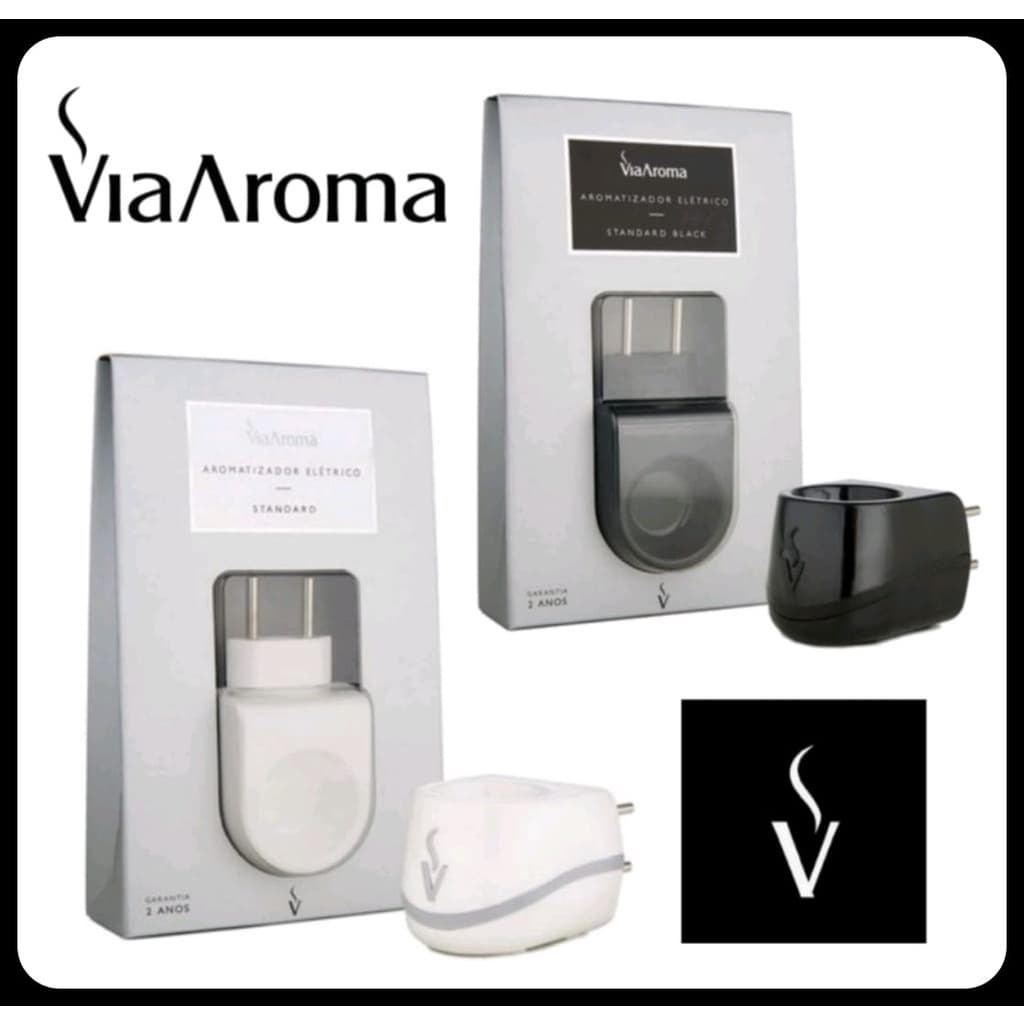 Aromatizador Difusor de Aroma Elétrico Via Aroma, Standard, Bivolt, Plástico, Branco