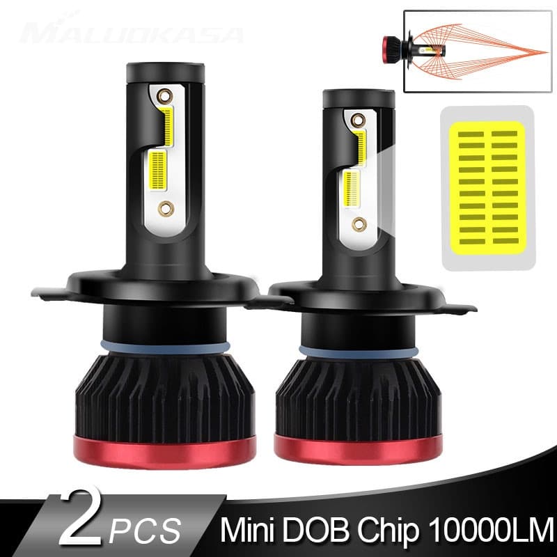 2 Pçs H7 LED Farol Lâmpada DOB 10000LM/50W Mini H4 Luzes Do Carro H11 H8 HB3 HB4 Lâmpadas Auto De Nevoeiro 12v
