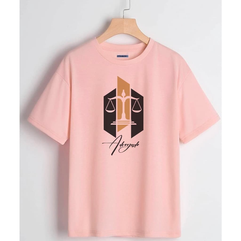 Camiseta Personalizada Rosa Bebê Estampa Advogado 100% Poliéster